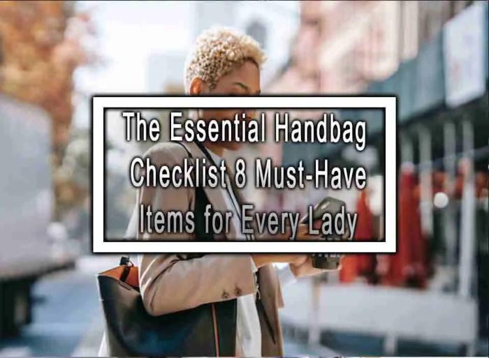 The Essential Handbag Checklist 8 Must-Have Items for Every Lady The Essential Handbag Checklist 8 Must-Have Items for Every Lady